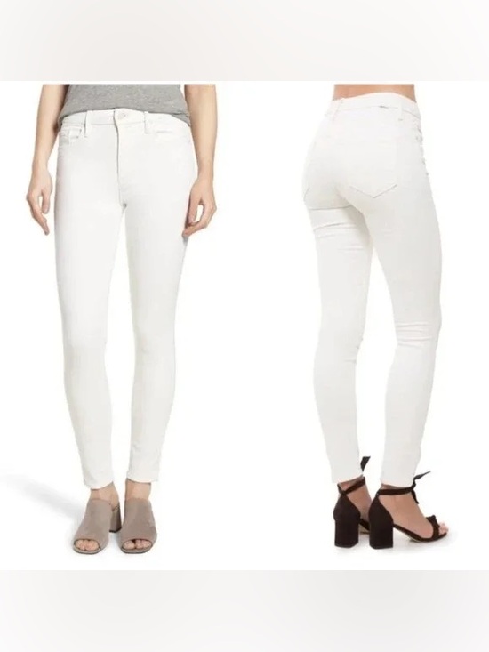 MOTHER Pants - MOTHER | The Looker Mirror Mirror White Denim Skinny Jeans